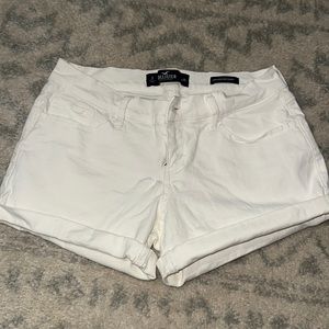 Hollister white Jean shorts - excellent condition. Size 3/26. Low-rise midi.